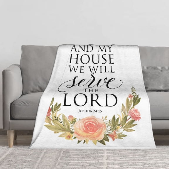Joshua Butterfly Floral Scripture Flannel Throw Blanket Soft Blankets for Bed Sofa