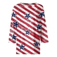 thumbnail image 5 of WERYOUNG Casual Patriotic Graphic T Shirt For Women Fourth Of July Celebration T-Shirts 3/4 Sleeves Round Neck Tee Holiday Vacation Comfortable Top, 5 of 5