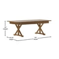 thumbnail image 5 of Flash Furniture 7' x 40" Rectangular Antique Rustic Solid Pine Folding Farm Table with X Legs, 5 of 13
