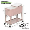 thumbnail image 7 of Magshion 80-Quart Patio Rolling Ice Chest Cooler Cart with Bottle Opener, Outdoor Ice Cooler Trolley with Wheels and Handle, Bar Drink Cooler Beverage Cart with Shelf for Party, 7 of 7