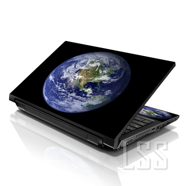 LSS Laptop Skin Sticker Decal Cover Earth Pattern Fits 13" to 16" Laptops