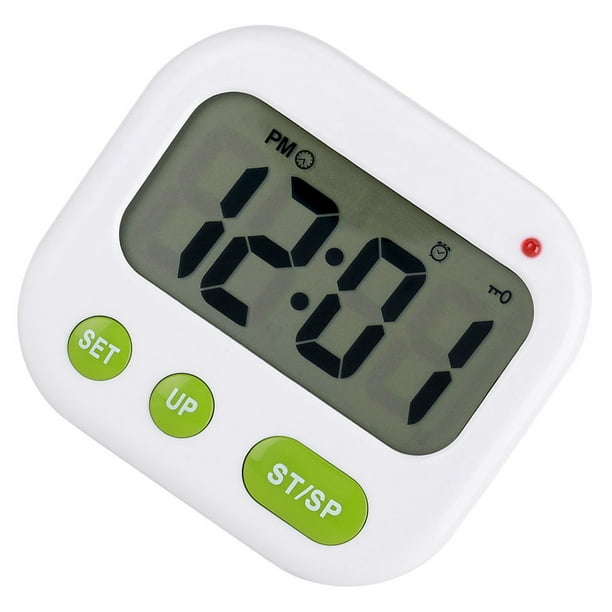 Reloj despertador, alarma digital LCD con música y vibración, reloj despertador digital, reloj despertador LED diseñado para precisión