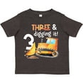 thumbnail image 3 of Inktastic Three and Digging It Bulldozer 3rd Birthday Boys or Girls Toddler T-Shirt, 3 of 5
