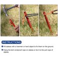 thumbnail image 4 of Uxcell 18cm/7.1 Inch Y-Beam Aluminum Tent Stakes Ground Pegs with Pull Rope Red 10 Pack, 4 of 4