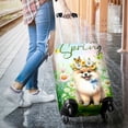 thumbnail image 3 of Pomeranian Hello Spring Time Flower Floral Nature Travel Luggage Cover Pom Dog Lover Gifts Suitcase Dust Protective Decor - 02031, 3 of 5