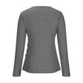 thumbnail image 7 of ClodeEU Women's Deep V Neck Wrap Sweater , Casual Fashions Long Sleeve Slim Ribbed Knit Tops Gray,Womens Plus L, 7 of 7