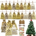 thumbnail image 4 of Bolsa colgante para Calendario de Adviento de Navidad, bolsa con cordón para regalo de 24 días, cuenta atrás para Navidad, 4 of 4