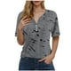thumbnail image 1 of Camisetas de Manga Corta para las Mujeres Impreso Cuello en V Top Casual, Ligero Y Suave de Algodón para las Mujeres, 1 of 8