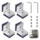 thumbnail image 1 of Abrazaderas de vidrio a vidrio Timcorr soporte cuadrado acero inoxidable 304 90 ° 8-12 mm, 1 of 7