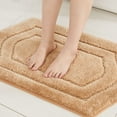 thumbnail image 3 of Extra Thick Bath Linen Rug Set Soft Plush Anti-Slip Bath Mat Water Absorbent Shaggy Polyester for Bathroom Living Room Bedroom Gray 24x36 Inches, 3 of 7