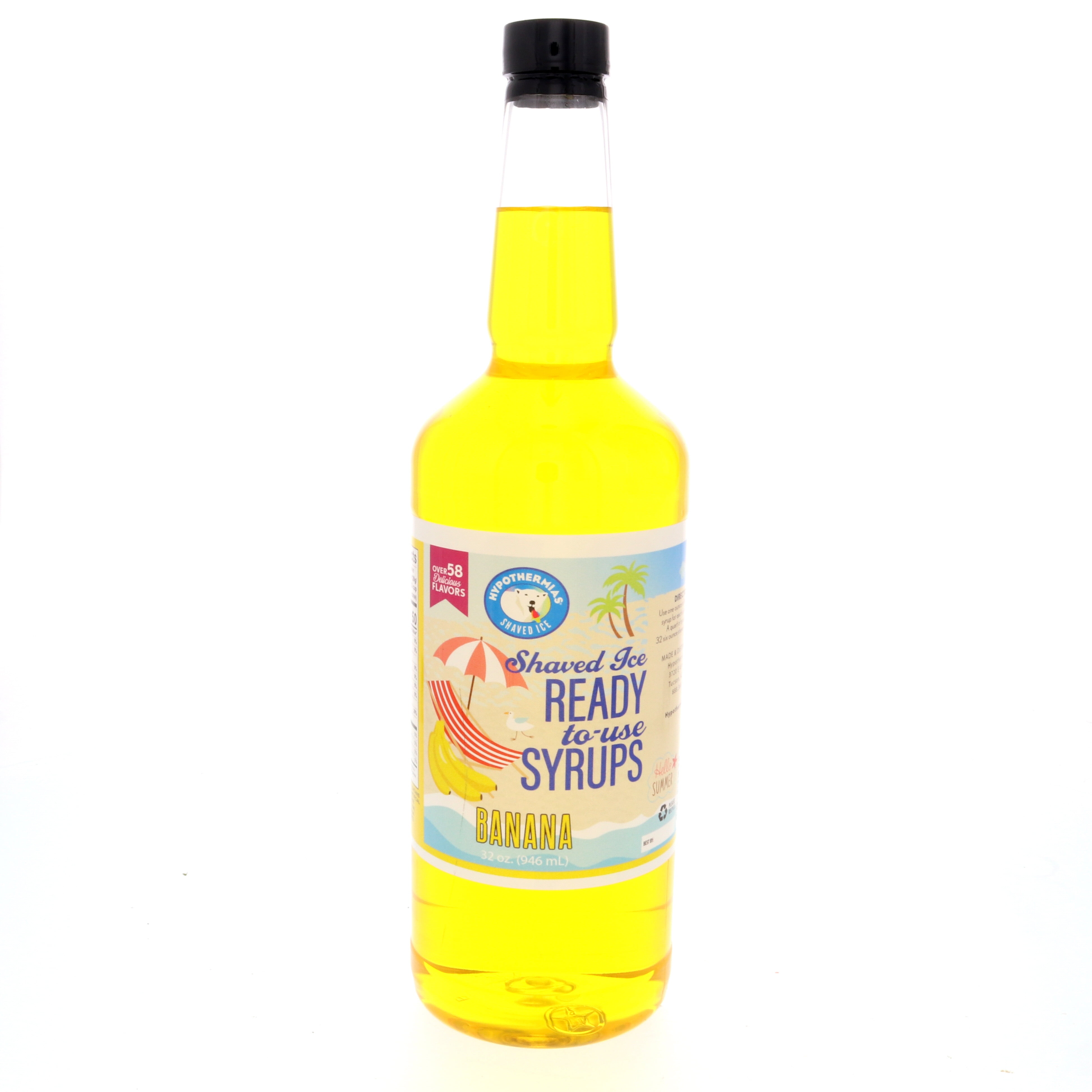 Banana Ready to Use Shaved Ice or Snow Cone Syrup Quart, ?? Hypothermias Brand (32 fl. oz)