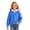 Blue, variant on Girls Autumn Casual Loose Contrast Stitching Long Sleeve Pullover Hoodie Sweatshirts