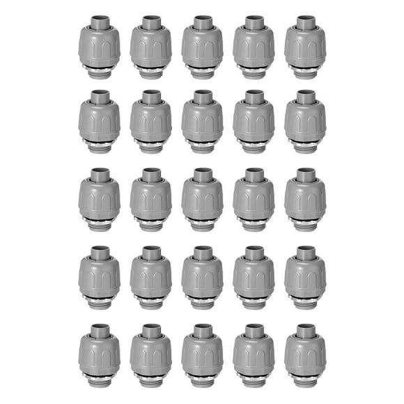 JIAHAOO 1/2 Inch Non Metallic Liquid Tight Connector PVC Oil Resistant for Marine Refrigeration Pumps 25 Pack