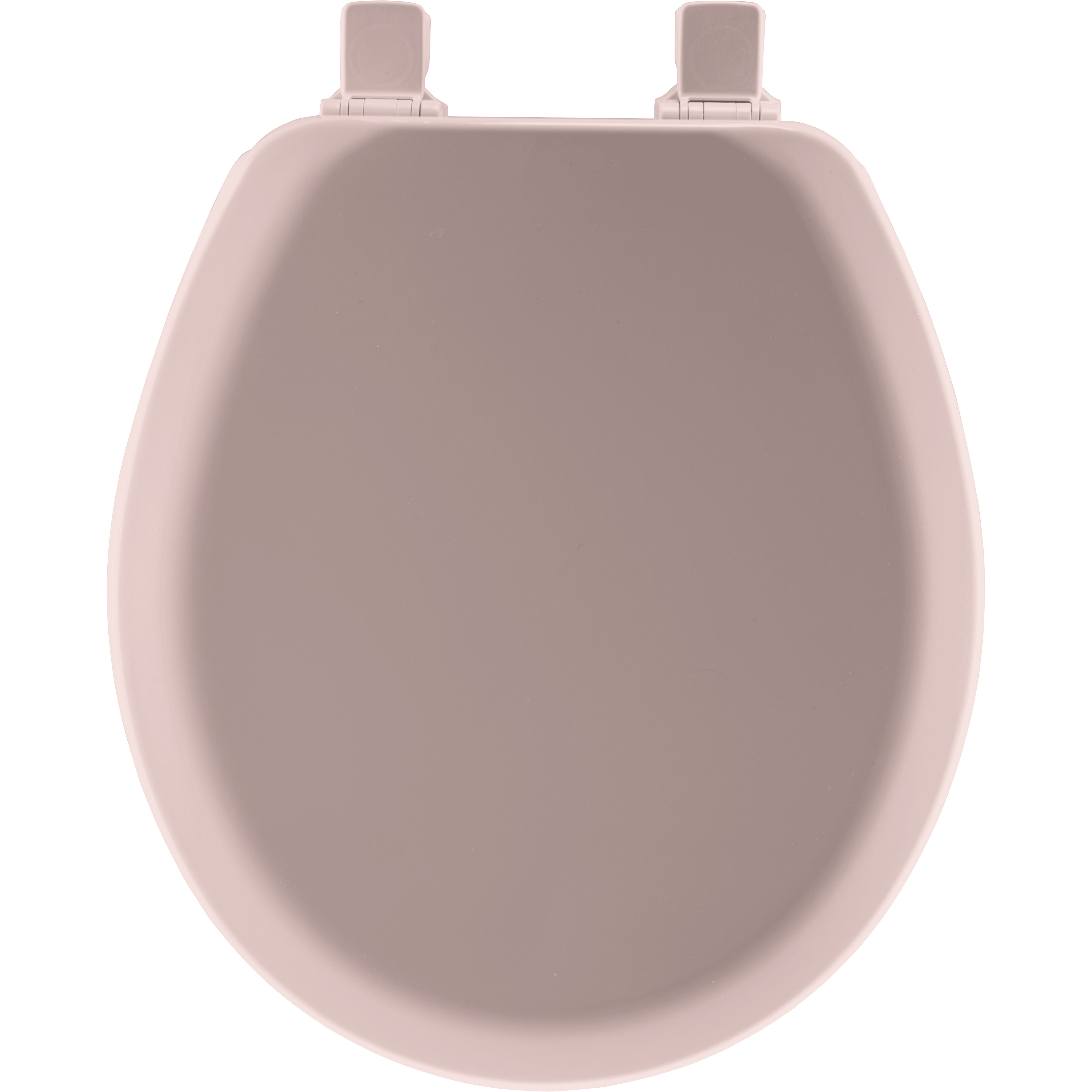 Mayfair Cameron Round Enameled Wood Toilet Seat in Pink with Stay·Tite Seat Fastening System and Easy·Clean Hinge