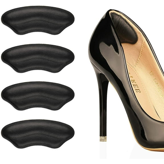 Heel Pads for Shoes That are Too Big, Heel Inserts for Women, Heel Grips for Womens Shoes, Heel Protectors, Heel Cushion Liners for Blisters Loose Shoes, Shoe Fillers (SheepskinBlack)