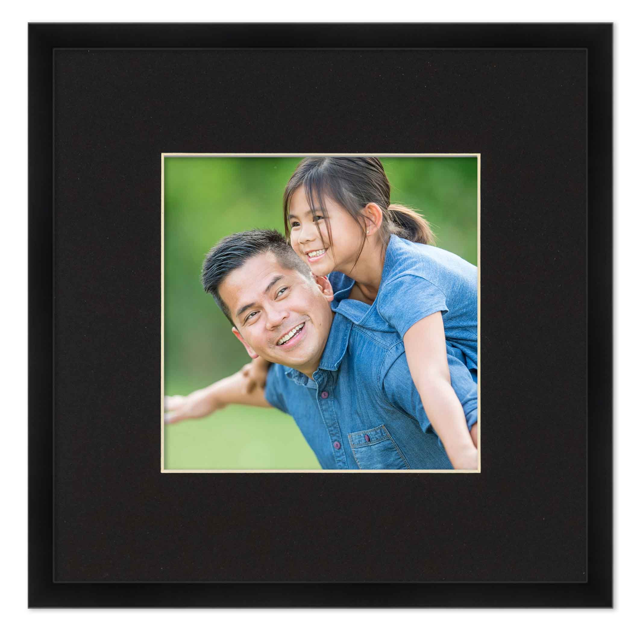 12x18 Frame Black With Black Picture Mat For 12x18 Photo - Black 18x24 Frame To Display Print or