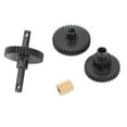 thumbnail image 1 of RC Transmission Box Gear, RC Transmission Gear Lightweight Black Rugged  For 1/18 RC Tracked Car, 1 of 8