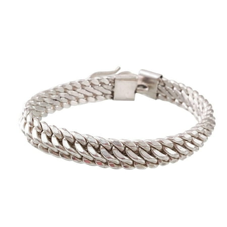 Plain Silver Mens bracelet Heavy Chain Bracelet Sterling silver Silver jewelry Silver bracelet 925 silver Bracelet for anniversary Christmas Gift Unisex Bracelet Bangle