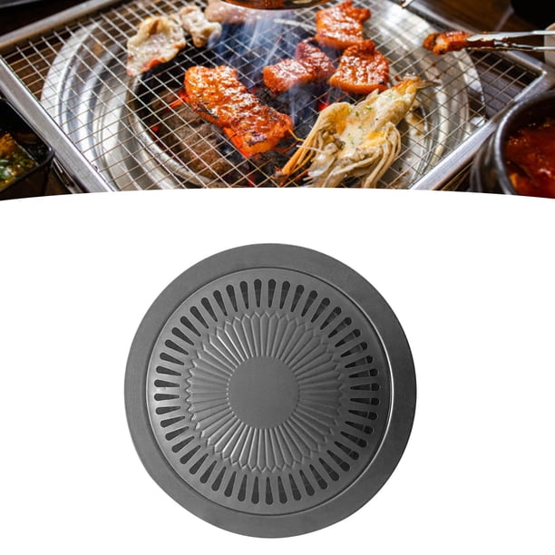 Sartén De Parrilla De Barbacoa De Estufa, Redonda De Bandeja De Parrilla De Barbacoa Coreana Fácil De Limpiar Para Cocinar Casera