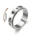 thumbnail image 1 of Anti Stress Anxiety Fidget Spinner Couple Rings For Lovers Rotating Stainless Steel Wedding Band Knuckle Rings Jewelry Anillo, 1 of 5