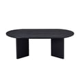 thumbnail image 2 of Tcbosik Oval Coffee Table, 39.3" Modern Cocktail Table with Pedestal, Center Table for Living Room, Black, 2 of 9