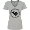 thumbnail image 3 of Inktastic French Horn Music Women's V-Neck T-Shirt, 3 of 5