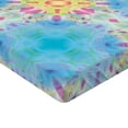 thumbnail image 2 of Ambesonne Psychedelic Fitted Sheet, Psychedelic Blurry Art, Queen Size, Pink and Blue, 2 of 3