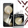 thumbnail image 1 of wonima44 [6 in 1] for Samsung galaxy Z Flip 5 Screen Protector,2 pack galaxy Z Flip 5 EPU Film Screen Protector + 2 Pack Tempered Glass Back Screen Protector + 2 Pack Camera Lens Protectors, 1 of 1