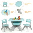 thumbnail image 5 of Resenkos Children Kids Activity Table & Chair Set Play Furniture W/Storage-Blue, Small Folding Table for Arts & Crafts, Snack Time, Homeschooling, Homework, 5 of 8