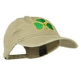 thumbnail image 5 of St. Patrick's Day Clover Embroidered Washed Cap - Khaki OSFM, 5 of 5