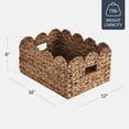 thumbnail image 2 of Best Choice Products 16x12 Scalloped Shelf Baskets, Woven Storage Bins, 2 Pack - Chestnut, 2 of 8