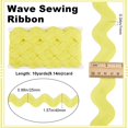 thumbnail image 2 of Cinta GORGECRAFT Ric Rac con ribete de encaje, 10 yardas y 4 cm, color amarillo, 2 of 8