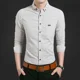 thumbnail image 3 of Camisa de vestir para hombre, camisas formales de oficina a cuadros para hombre, camisas de negocios de algodón a la moda 2024, oferta, estilo coreano, corte ajustado, trendyol genial, 3 of 4