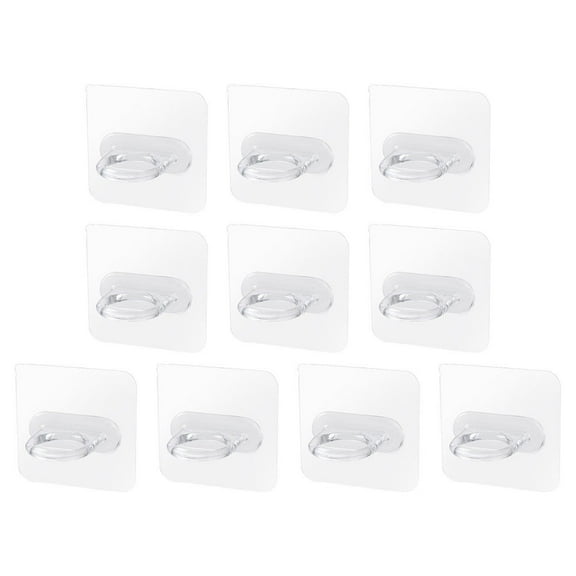 10 Pcs Bathroom Decor Ring Hook Transparent Hooks