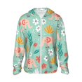 thumbnail image 1 of Balery Elephant and Flowers Sudadera ligera de manga larga con capucha y protección solar UPF 50+ para hombre y mujer, ideal para pesca y running-X-Large, 1 of 7