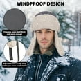 thumbnail image 5 of KANCOKIT Unisex Winter Hats, Windproof Trapper Hat with Ear Flaps Russian Ushanka for Cold Weather, Black, 5 of 9