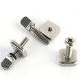 thumbnail image 3 of 10 Piezas Tornillos de Aleta Tornillo Pulgar Acero Inoxidable y Placa Universal Sin Herramienta para Surf Longboard, 3 of 5