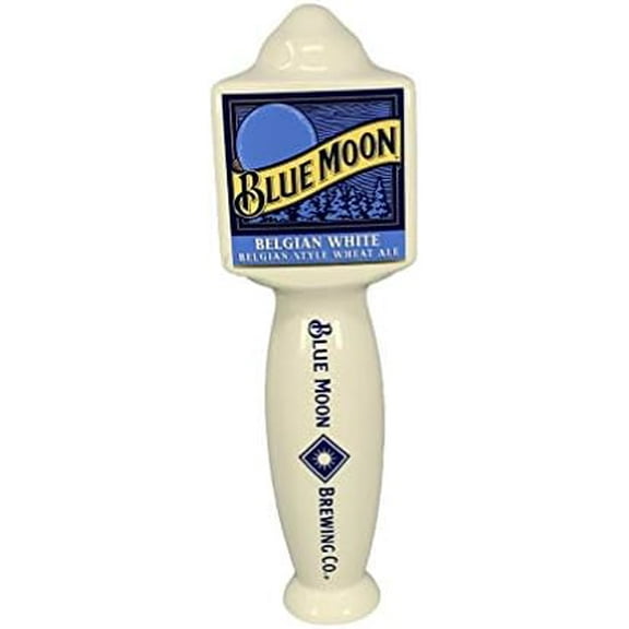 Blue Moon Belgian White 10" Ceramic Pub Style Beer Tap Handle$$Home Decor, Kitchen, & Other