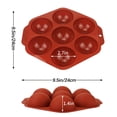thumbnail image 3 of Xihbxyly Molde para Tartas Semiesféricas de 7 Piezas, Silicona Flexible Antiadherente, Fácil de Limpiar, Ideal para Hacer Postres, Pasteles, Cupcakes, Chocolate, Helados y Bodas, 24,4 X 24,1 X 3,6 Cm, 3 of 7