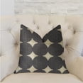 thumbnail image 2 of Plutus Savannah Black and Beige Luxury Throw Pillow - Double sided 18" x 18", 2 of 3