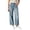 Light Blue, variant on Women's High Waisted Cropped Wide Leg Jeans Stretchy Loose Denim Pants with Front Patch Pockets Light Blue XXL(XXL)