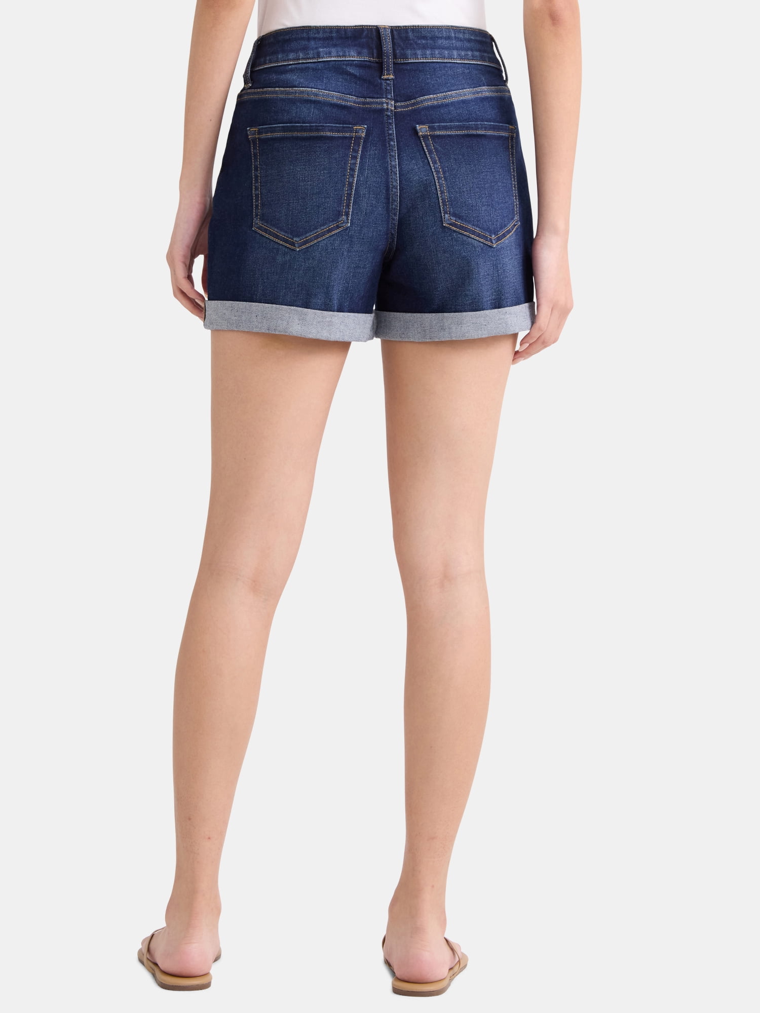 Time and Tru Women's Mid-Rise Denim Short, 4" Inseam, Size 2-20