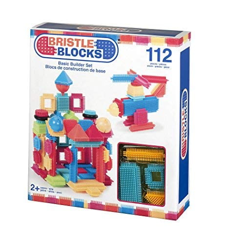 Bristle Blocks by Battat â€“ The Official Bristle Blocks â€“ 112Piece â€“ Creativity Building Toys Dexterity Fine Motricity â€“ Bpa Free 2 Years +