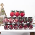 thumbnail image 5 of 6 Pieces Christmas Hanging Plaid Ball Ornaments Knitted Handmade Xmas Trees Christmas Tree Hanging Ball Ornaments Festive Decorations, 5 of 9