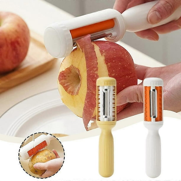 Handheld Stainless Steel Peeler with Brush Household Fruit Vegetable Peeler for Cucumber Radish