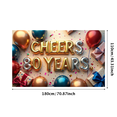 thumbnail image 2 of LUUFILx Cheers 80th Birthday Balloon Banner Party Decorations Metallic Gold Silver Backdrop Birthday Celebration Photography Props Gift Decor Background, 2 of 8