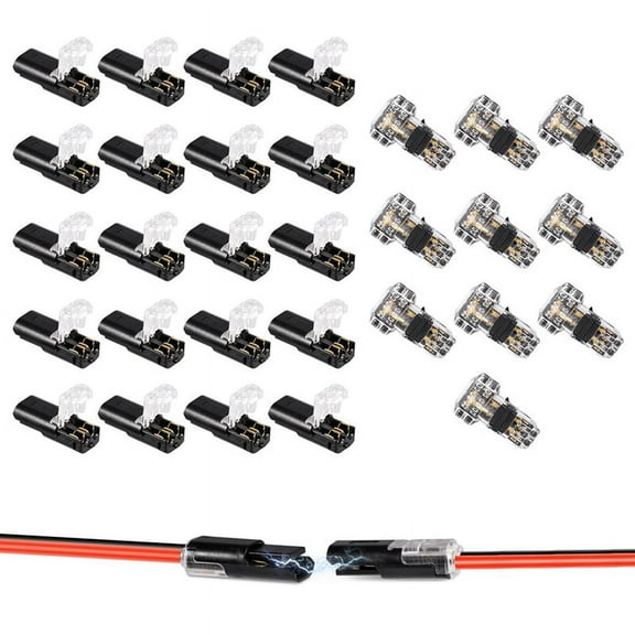 30Pcs Low Voltage Wire Connectors, Pluggable LED Wire Connectors 3 and 2 Pin Way Connectors LED Strip Connectors