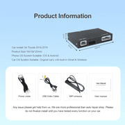 AUTOABC Wireless Carplay For Toyota with Entune2.0 Touch2 2014-2019 New Version Retrofit Kit Decoder Fits For Tundra Highlander RAV4 Tacoma Camry Corolla Avalon Prius CH-R Sienna Camry