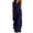 Navy, variant on Women's Summer Tank Dresses Solid Color Loose Casual Sleeveless Beach Cruise Long Maxi Sundress V-Neck Button Down Bohemian Vacation Style Long Party Dress