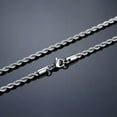 thumbnail image 3 of GKNET Solid Silver 2-5Mm Twisted Rope Chain Necklace 16" - 36" Mens Womens Necklace-3MM-20inch, 3 of 9